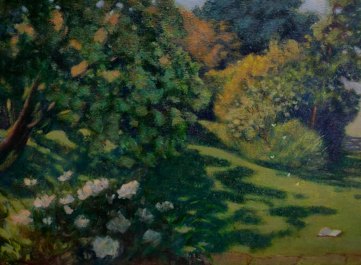 'The Garden' oil on canvas, Rebecca Stones