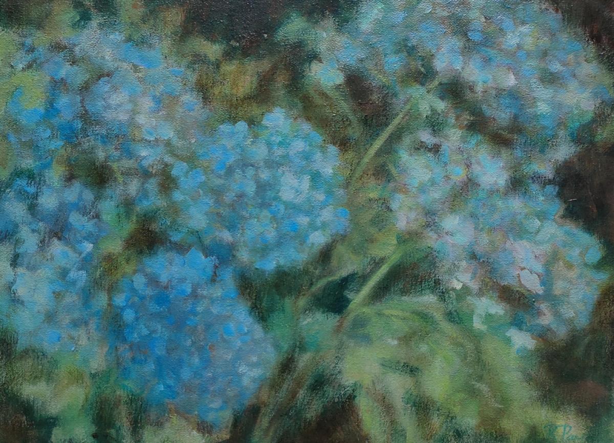 'Hydrangeas' oil R Payn