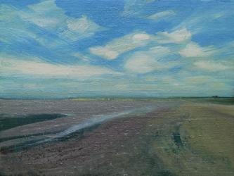oil painting by Rebecca Payn, Solway Coast