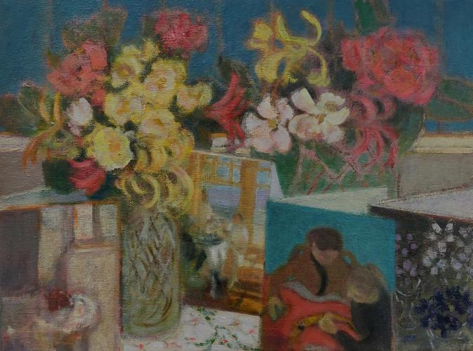 'Birthday' oil on canvas, Rebecca Stones